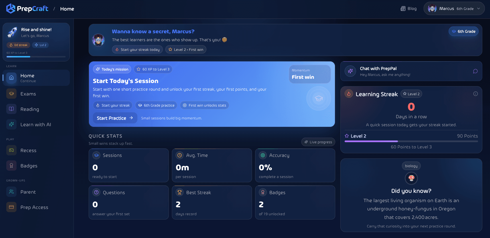PrepCraft adaptive test engine